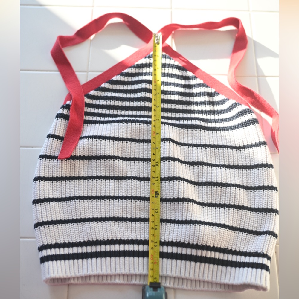 Tommy Hilfiger Chunky Knit Halter Top in Red White & Blue - Trendy Y2K - Picture 10 of 14